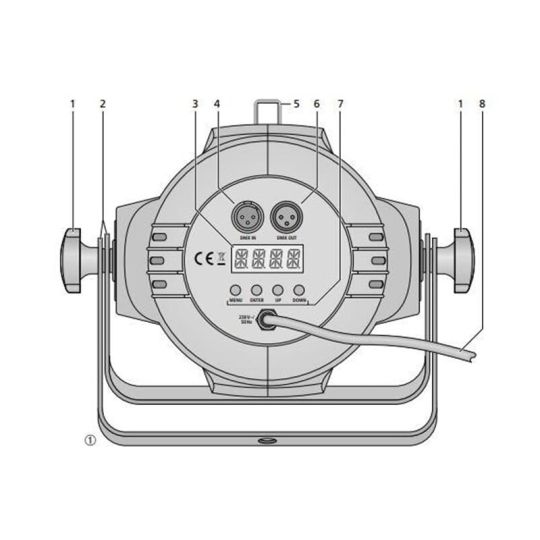 Preview: IMG Stageline PARC-64/CTW LED-Scheinwerfer (Rear)