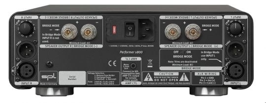 SPL - Performer S800 Stereo Power Amplifier (Rear)