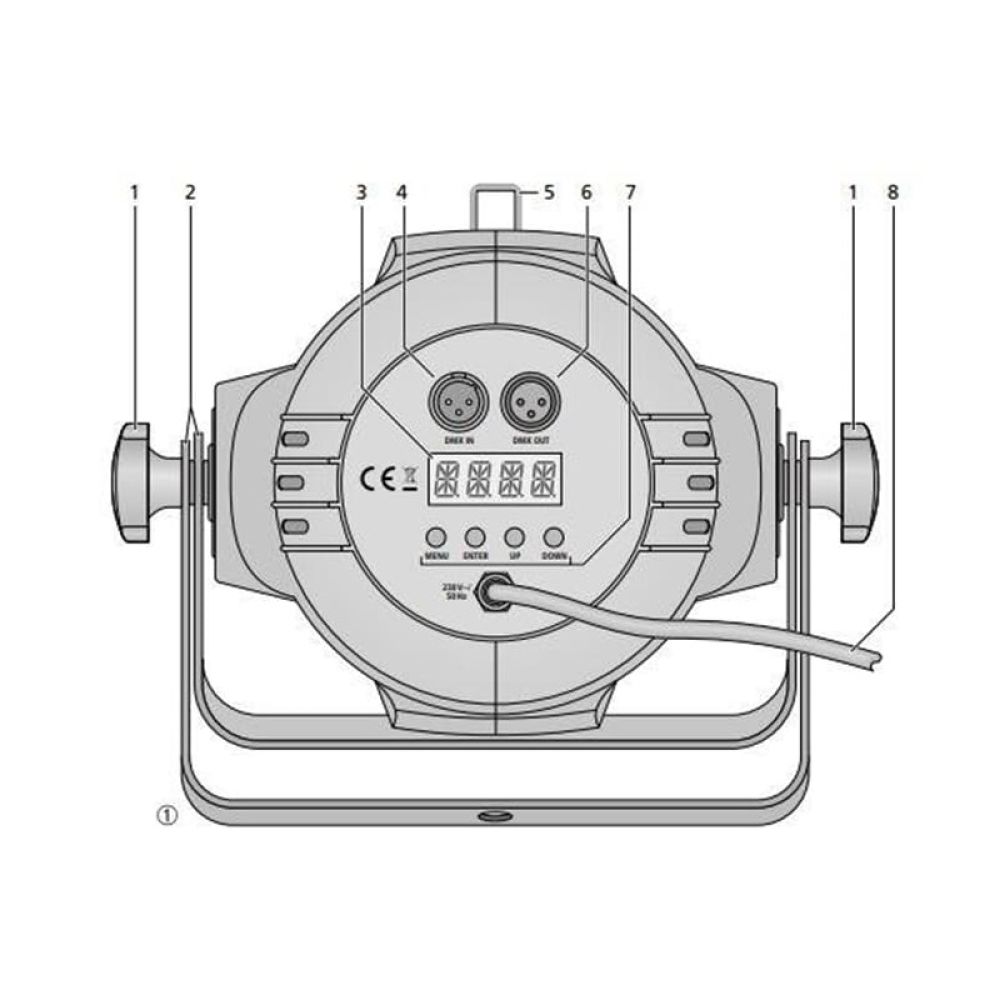 IMG Stageline PARC-64/CTW LED-Scheinwerfer (Rear)